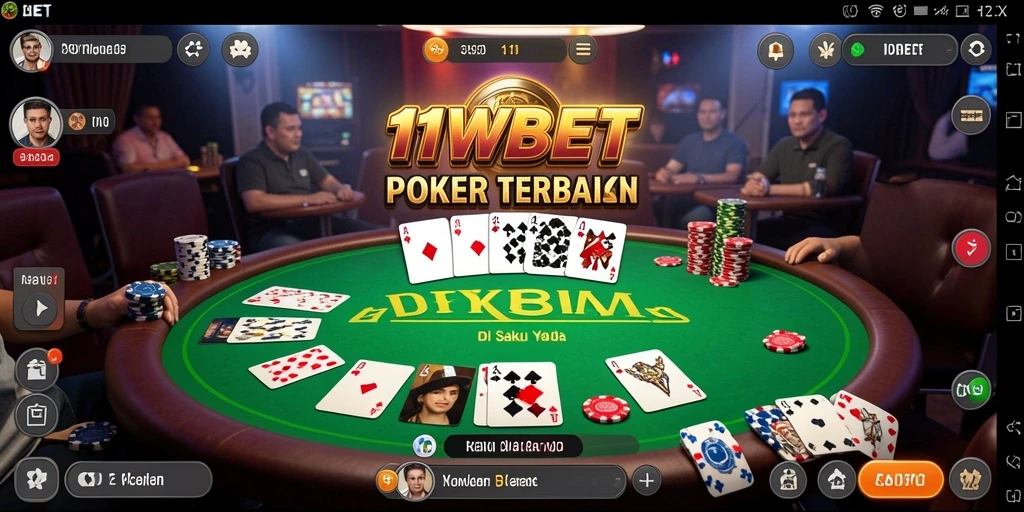 Tampilan utama 11WBET dengan gameplay poker yang mendebarkan.