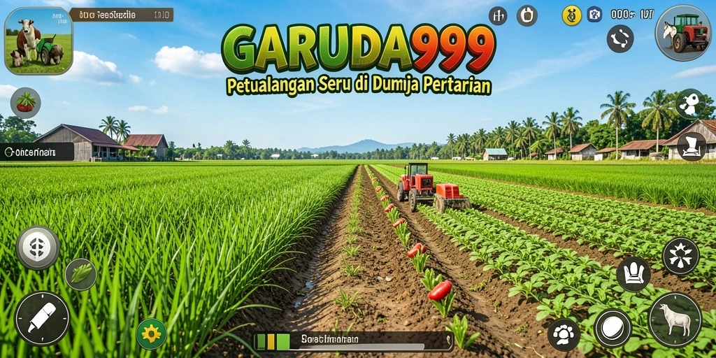 Tampilan gameplay seru dalam dunia pertanian GARUDA999.