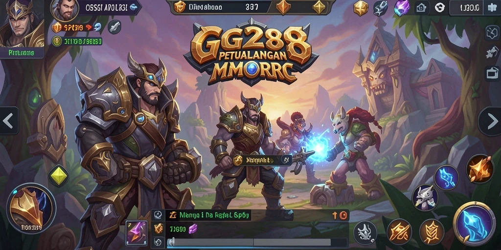 Tangkapan layar gameplay GG288 menampilkan aksi seru dalam dunia MMORPG.