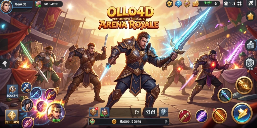 Tangkapan layar intensitas pertempuran di OLLO4D Battle Royale.