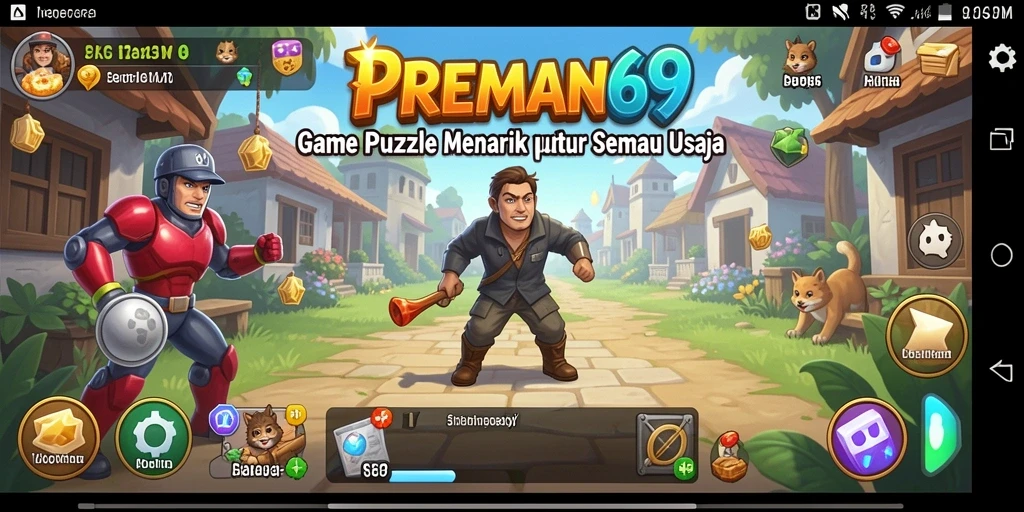 Screenshot gameplay PREMAN69 yang menampilkan tantangan puzzle.