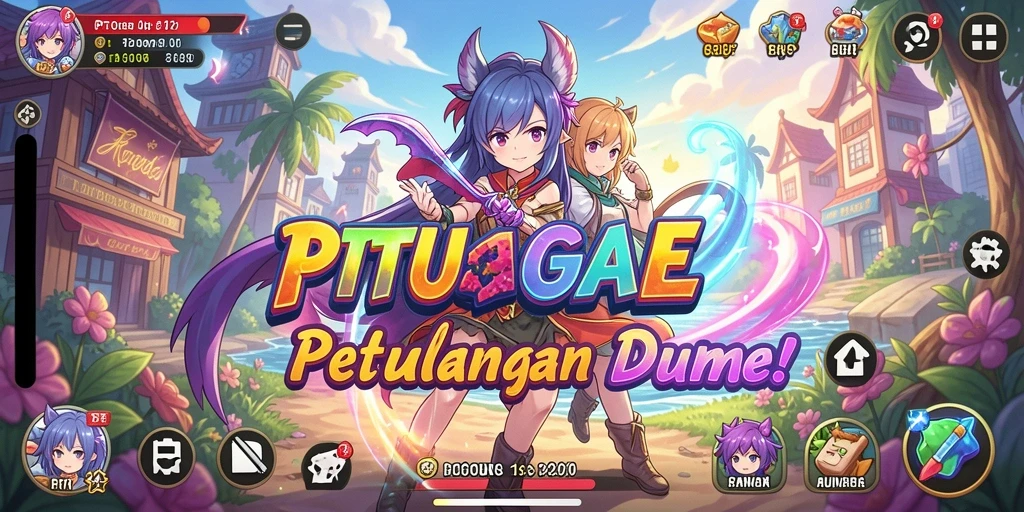 Tangkapan layar PTTOGEL menampilkan aksi seru dalam permainan Anime.