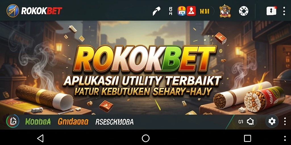 Tampilan antarmuka ROKOKBET yang modern dan intuitif.