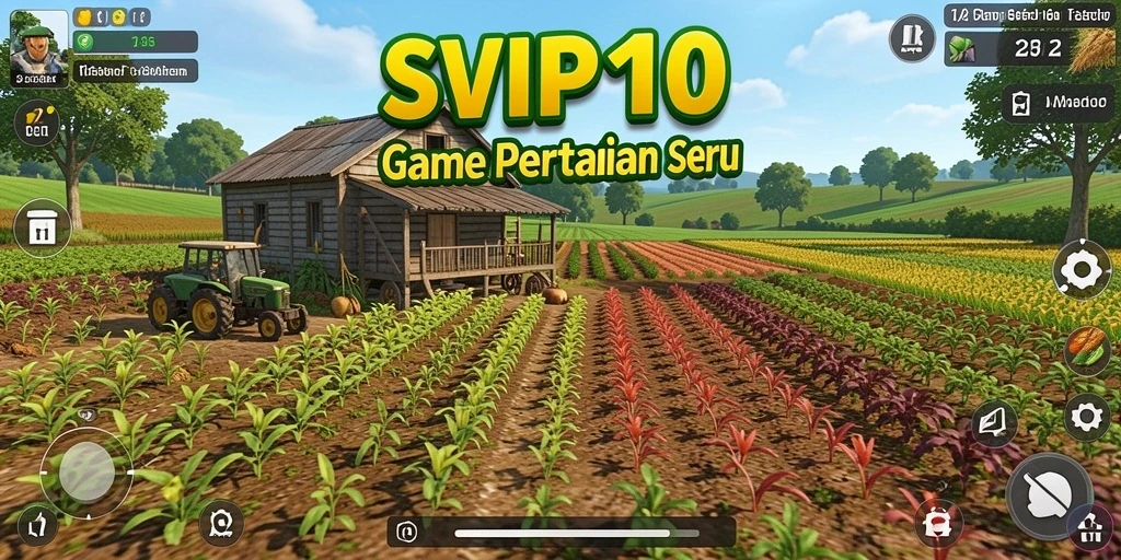 Screenshot utama SVIP10 menampilkan gameplay Farming yang menarik dan interaktif.