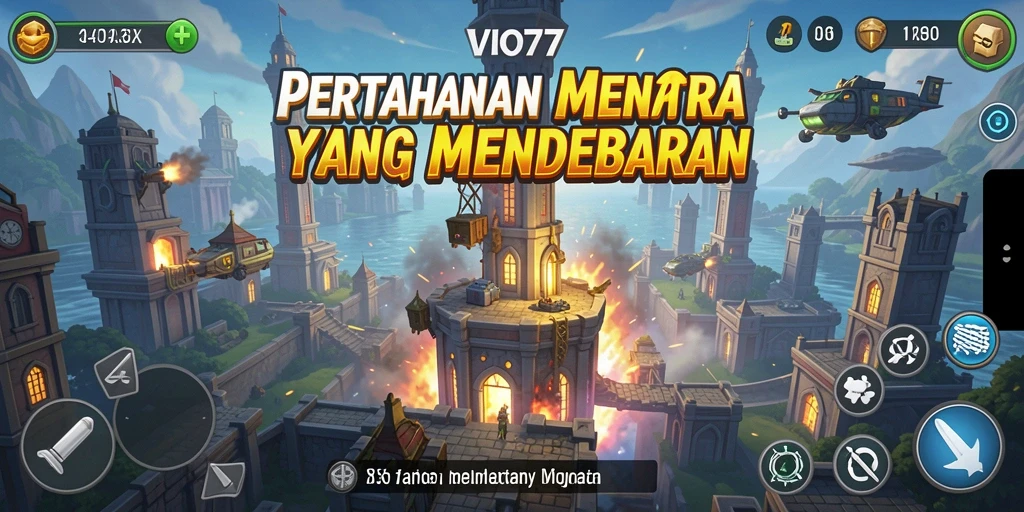 Tangkapan layar dari gameplay Tower Defense yang mendebarkan dan strategis.