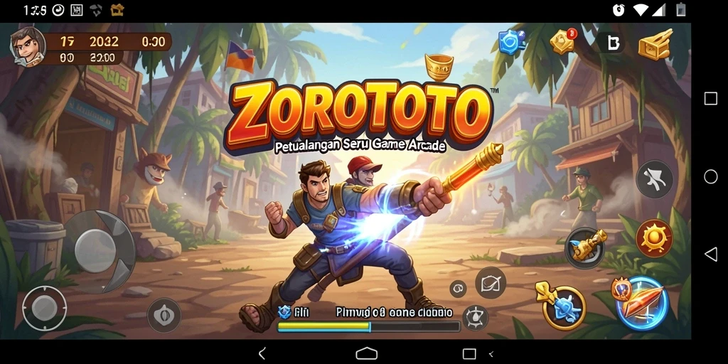 Tangkapan layar utama ZOROTOTO menampilkan gameplay seru yang penuh aksi.